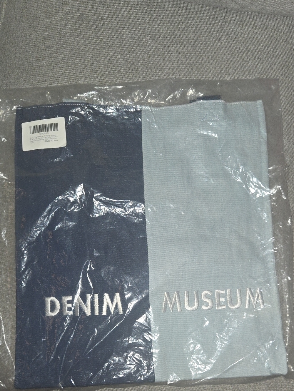 Denim Museum Colorblock Denim Tote Bag